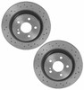 Brembo Front 330mm X-Drilled Disc Brake Rotors Pair New Brembo for Mercedes C215 W220