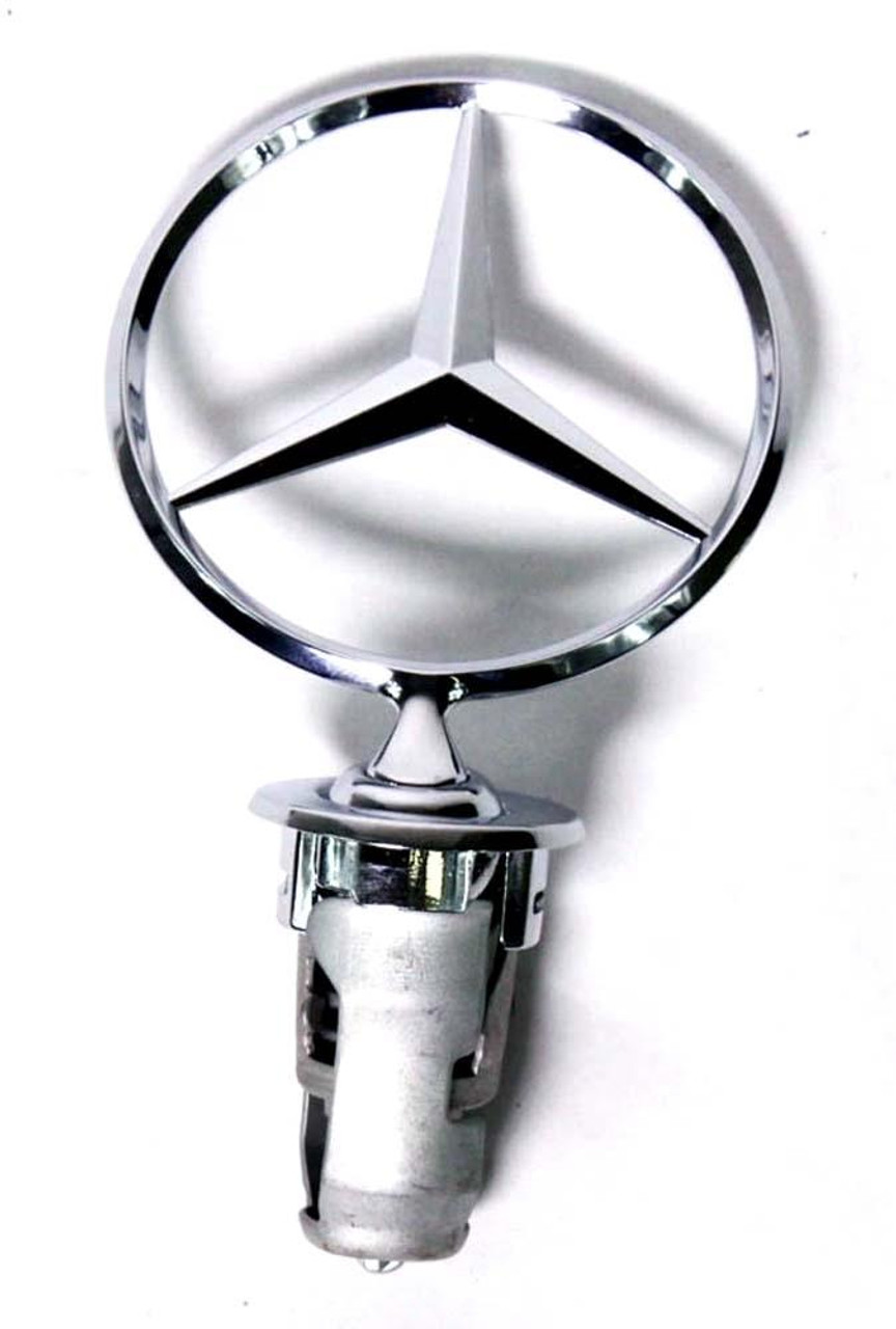 Mercedes Hood Star Ornament w/ Spring New OE W123 W124 W126 Sedan W201