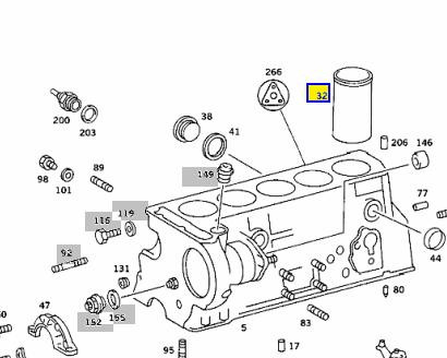 Genuine Mercedes-Benz OM617 Diesel Valve Cover Gasket – OEM 6170160180 For W115 W116 W123 W126