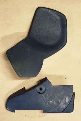 Genuine Mercedes-Benz Front Seat Trim Plastic, Passengers Inside Set of 2, Blue W123 Coupe 77-79