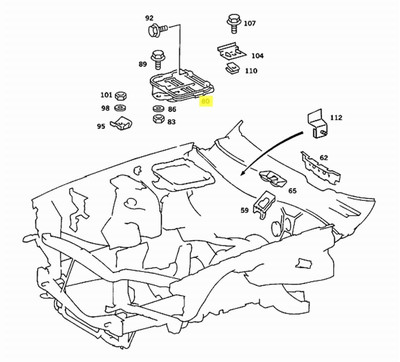 Genuine Mercedes-Benz Battery Tray W126