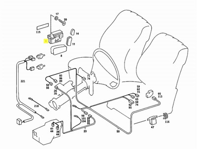 Genuine Mercedes-Benz Seat Adjuster Control Switch Front Left W126 79-84