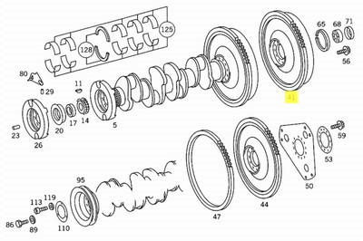 Genuine Mercedes-Benz Flywheel for Manual Transmission New OEM OM615 OM616 OM617 NA Diesel