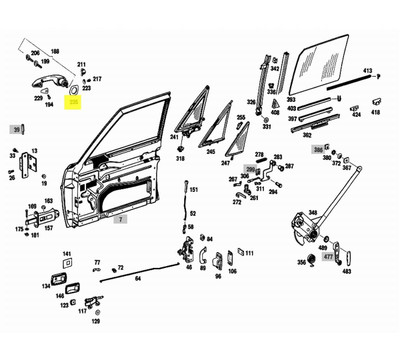 Genuine Mercedes-Benz Exterior Chrome Door Handle Front Right W108 65-66
