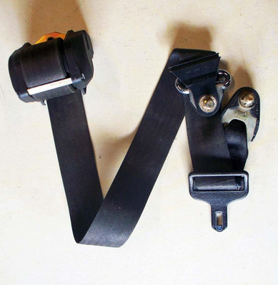 Genuine Mercedes-Benz Front Seat Shoulder Belt w/ Hole Buckle, Left W123 Sedan Wagon 83-85