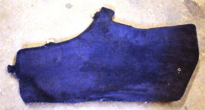 Genuine Mercedes-Benz Center Console Carpet Panel Right Blue Velour C107 R107 80-89