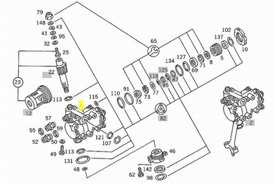 Genuine Mercedes-Benz Power Steering Gear Box C107 R107 71-85 US