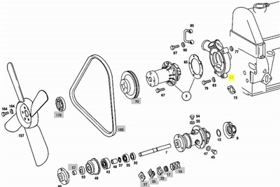 Genuine Mercedes-Benz Water Pump Housing M110 M123 Gas C107 R107 W114 W116 W123 W126 W460