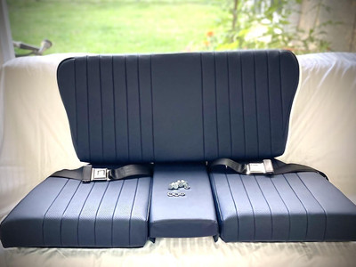 European Upholstery Complete Rear Jump Seat Assembly, Stationary NEW Leather R107 SL