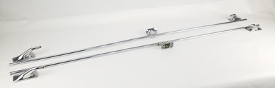 Genuine Mercedes-Benz Roof Rack Chrome Cargo Support Rails Pair W123 Wagon Genuine Mercedes-Benz Roof Rack Chrome Cargo Support Rails Pair W123 Wagon