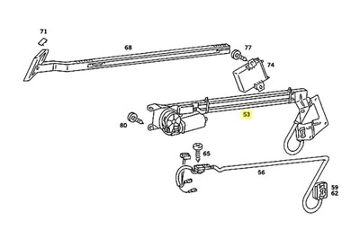 Electric Seat Belt Feeder Assembly, Front Left W126 Coupe 83-87