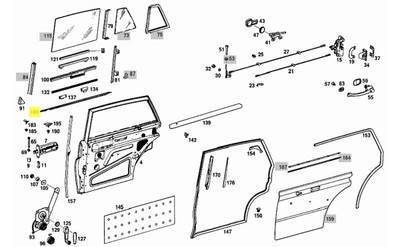 Genuine Mercedes-Benz Upper Chrome Belt Moulding Rear Right Door Trim New OEM W110 W111 W112 Sedan