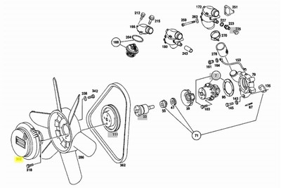 Genuine Mercedes-Benz Clutch for Engine Cooling Fan New OEM OM615 OM617 OM621 Diesel M100 M108 M110 M14 M115 M116 M121 M129 M130 Gas