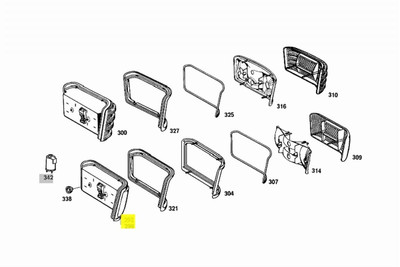 Genuine Mercedes-Benz Tail Light Assembly, Right New OEM W114 W115 68-73 US