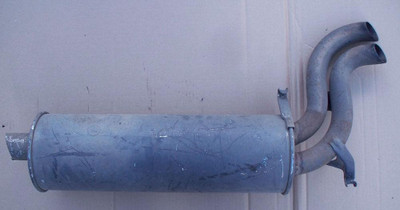 Genuine Mercedes-Benz Rear Muffler w/ Dual Exhaust for W126 300SD Turbo-Diesel