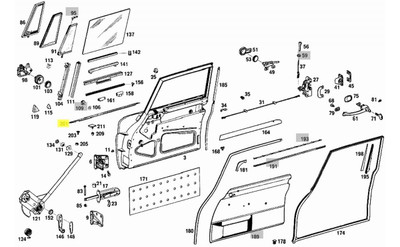 Genuine Mercedes-Benz Upper Chrome Belt Moulding Front Right Door Trim W110 W111 W112 Sedan