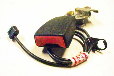 Genuine Mercedes-Benz Front Seat Belt Receiver and Sensor w/ Top Button for Notched Buckle, Right W123 79-83 US