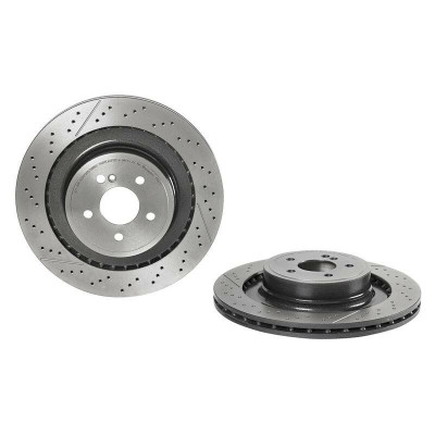 Brembo Front Drilled 330mm Disc Brake Rotors Pair New Brembo for Mercedes W203 C209 R171