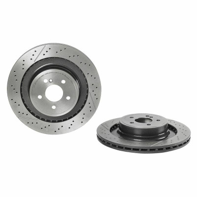 Brembo Front Coated Cross Drilled Disc Brake Rotor 322mm Pair New Brembo for Mercedes W204 W212