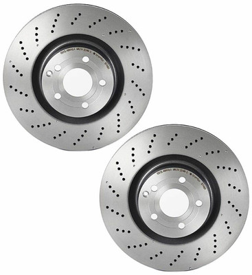 Brembo Front 330mm Drilled Disc Brake Rotor Pair New Brembo for Mercedes C215 W220