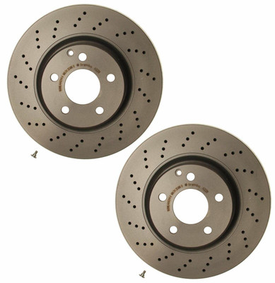 Brembo Rear Premium Brake Rotor Pair New Brembo for Mercedes SLK55 CLA45 GLA45 AMG Brembo Rear Premium Brake Rotor Pair New Brembo for Mercedes SLK55 CLA45 GLA45 AMG