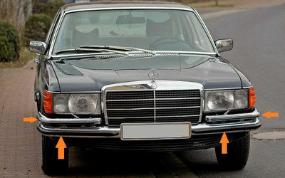 Aftermarket Euro Bumper Rubbers Set New W116