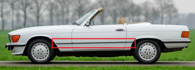 Center Chrome Moulding 5-Piece Trim Set w/ Clips New OEM R107