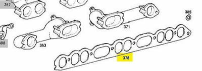 Genuine Mercedes-Benz Intake and Exhaust Manifold Gasket New OEM M127 M180