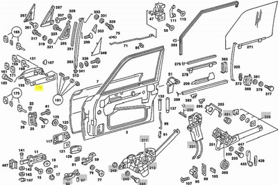Genuine Mercedes-Benz Exterior Door Handle Gasket C107 R107 W116