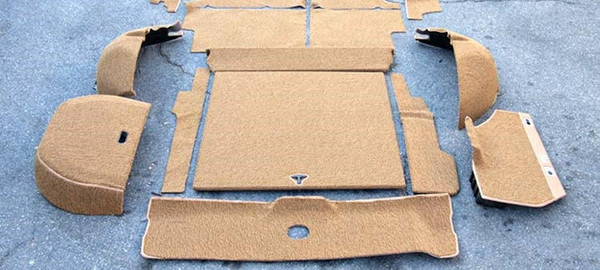European Upholstery Cargo Area Carpet Kit, Velour New W123 Wagon 