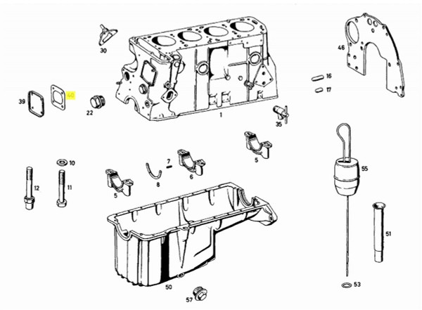 Genuine Mercedes-Benz Front Crankcase Cover Gasket New OEM M108 M114 M115 M121 M130 M180 Gas