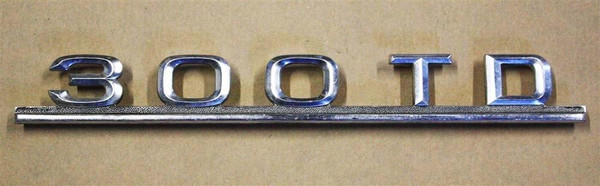 Genuine Mercedes-Benz Rear Hatch Chrome 300TD Model Emblem W123 Wagon Genuine Mercedes-Benz Rear Hatch Chrome 300TD Model Emblem W123 Wagon