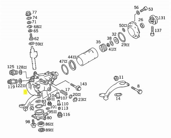 Genuine Mercedes-Benz Power Steering Gear Box W124 Sedan Wagon 84-89