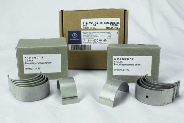 Genuine Mercedes-Benz Engine Connecting Rod Bearing Set, Standard, New OEM M114 M130 Gas W108 W109 W111 W113 W114