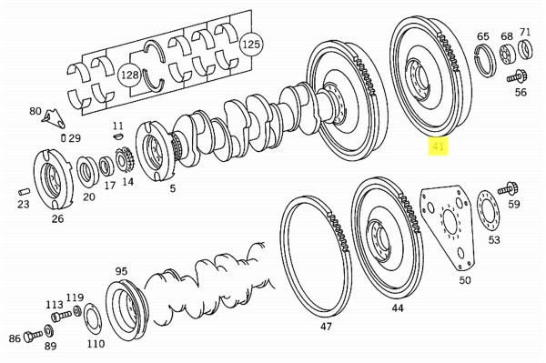 Genuine Mercedes-Benz Flywheel for Manual Transmission New OEM OM615 OM616 OM617 NA Diesel