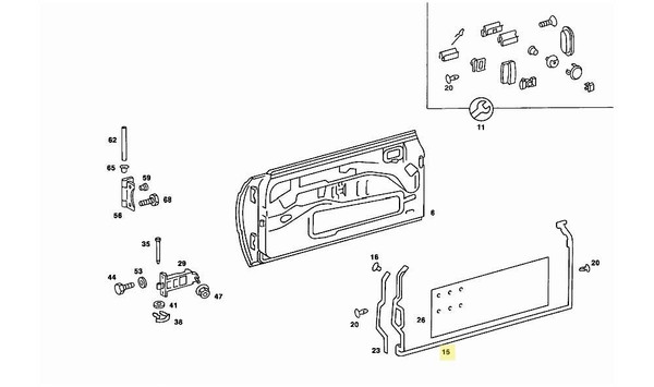 Reproduction Mercedes-Benz Door Seal Left New OEM W123 Coupe