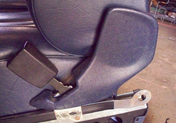 Genuine Mercedes-Benz Front Seat Trim Plastic, Passengers Inside Upper, Blue W123 Sedan Wagon 77-79