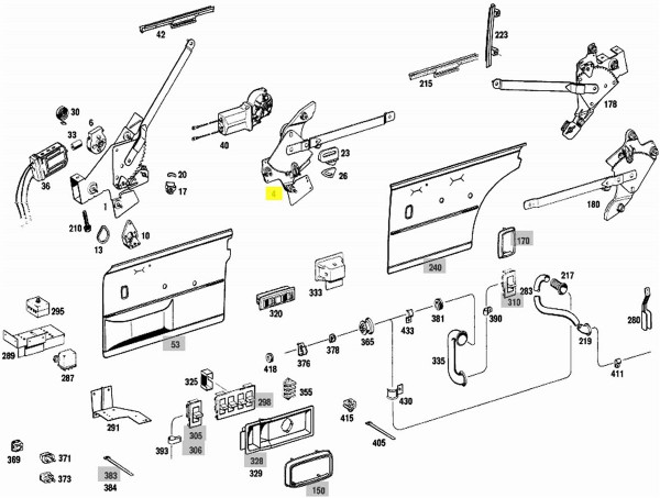 Genuine Mercedes-Benz Electric Window Regulator Front Left W114 W115 Sedan