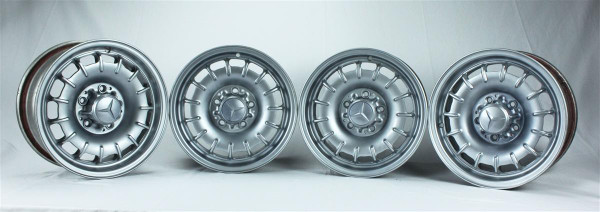 Genuine Mercedes-Benz Aluminum-Alloy Bundt Wheels 14x6 Refinished OEM, Set of 4