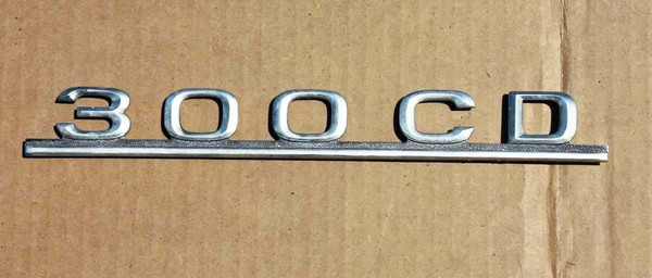Genuine Mercedes-Benz Trunk Lid Chrome 300CD Model Emblem W123 Coupe