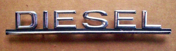 Genuine Mercedes-Benz Trunk Lid and Rear Hatch Chrome Diesel Emblem W123