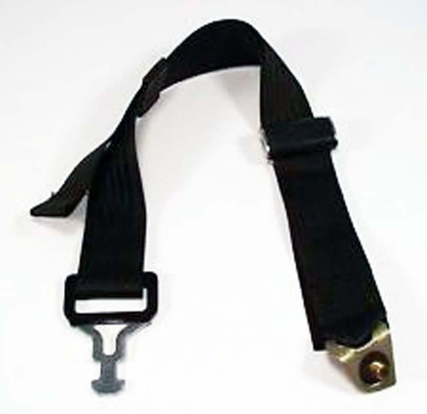 Genuine Mercedes-Benz Rear Seat Lap Belt w/ Hollow Notched Buckle, Center C107 W116 W123 Coupe Sedan 71-79