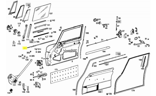 Genuine Mercedes-Benz Upper Chrome Belt Moulding Front Right Door Trim W110 W111 W112 Sedan