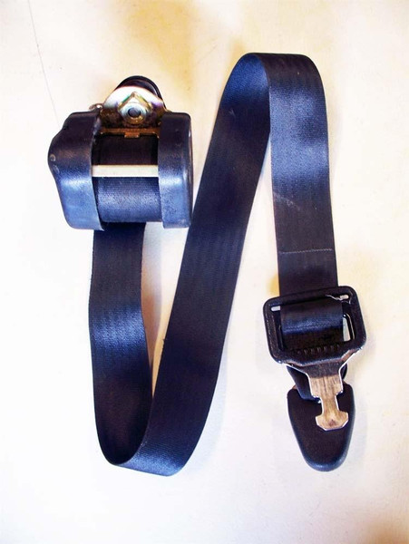 Genuine Mercedes-Benz Front Seat Shoulder Belt w/ Solid Notched Buckle, Left W123 Coupe 79-83 US