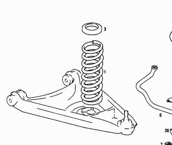 Genuine Mercedes-Benz Front Coil Springs Pair Heavy Duty New OEM W114 W115 R107 C107