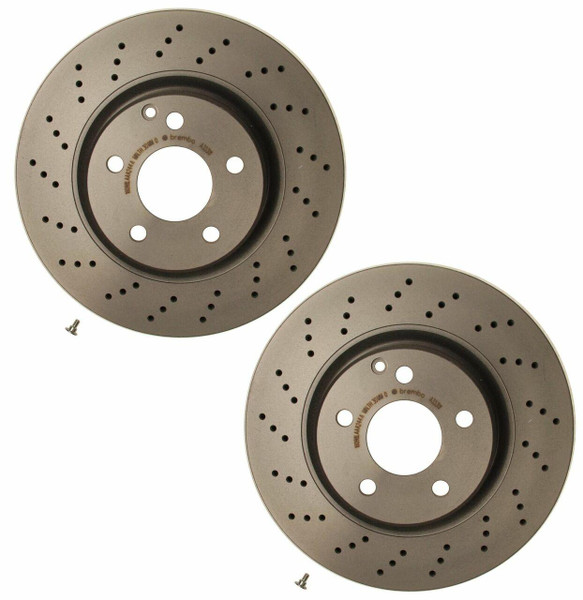 Brembo Rear Premium Brake Rotor Pair New Brembo for Mercedes SLK55 CLA45 GLA45 AMG Brembo Rear Premium Brake Rotor Pair New Brembo for Mercedes SLK55 CLA45 GLA45 AMG