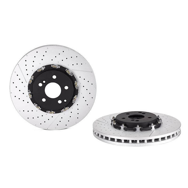 Brembo Front Drilled Slotted PVT Disc Brake Rotor Pair New Brembo for Mercedes W219 R230