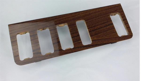 Genuine Mercedes-Benz Switch Surround Plate Wood Trim, 5 holes, RESTORED Zebrano W123