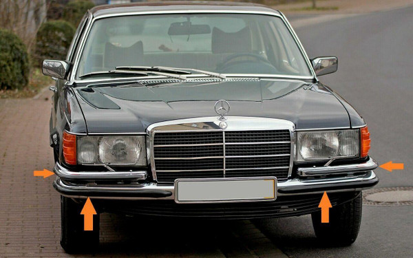 Aftermarket Euro Bumper Rubbers Set New W116