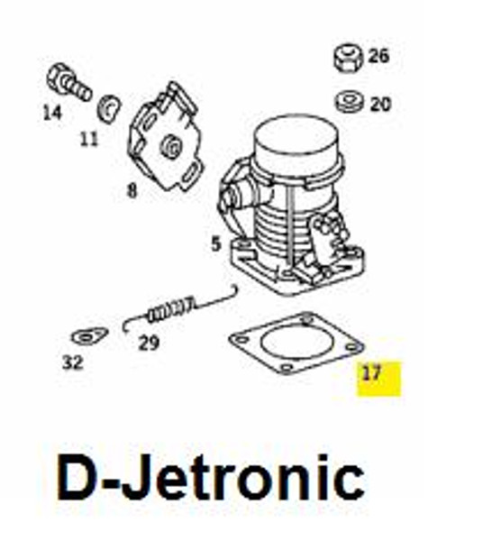 Genuine Mercedes-Benz Throttle Housing Gasket M117 Gas New OEM C107 R107 W116